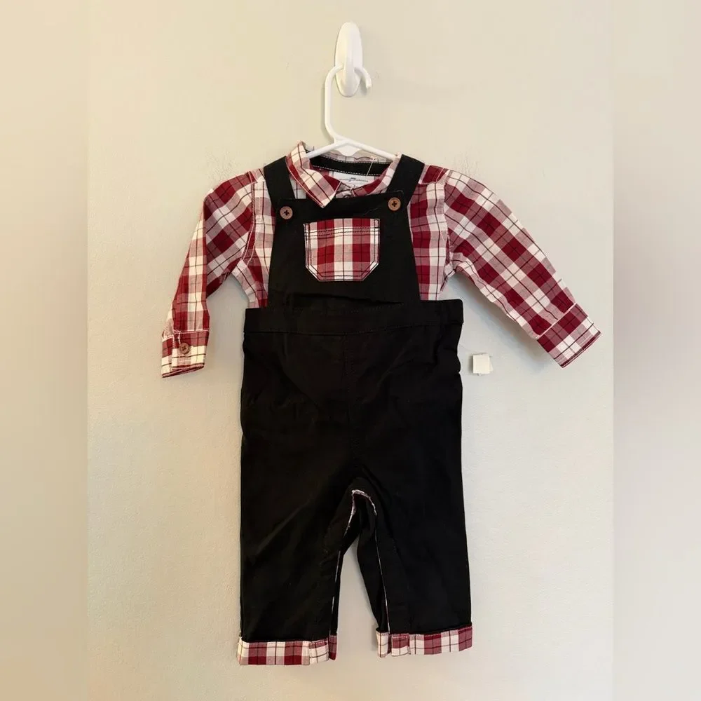 NWT Tommy Bahama Baby Boy Two Piece Overall Set - Size 3-6 Months